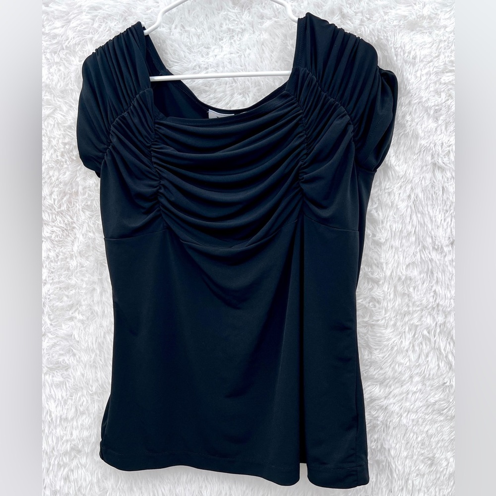 Worthington Stretch Black Blouse Size L